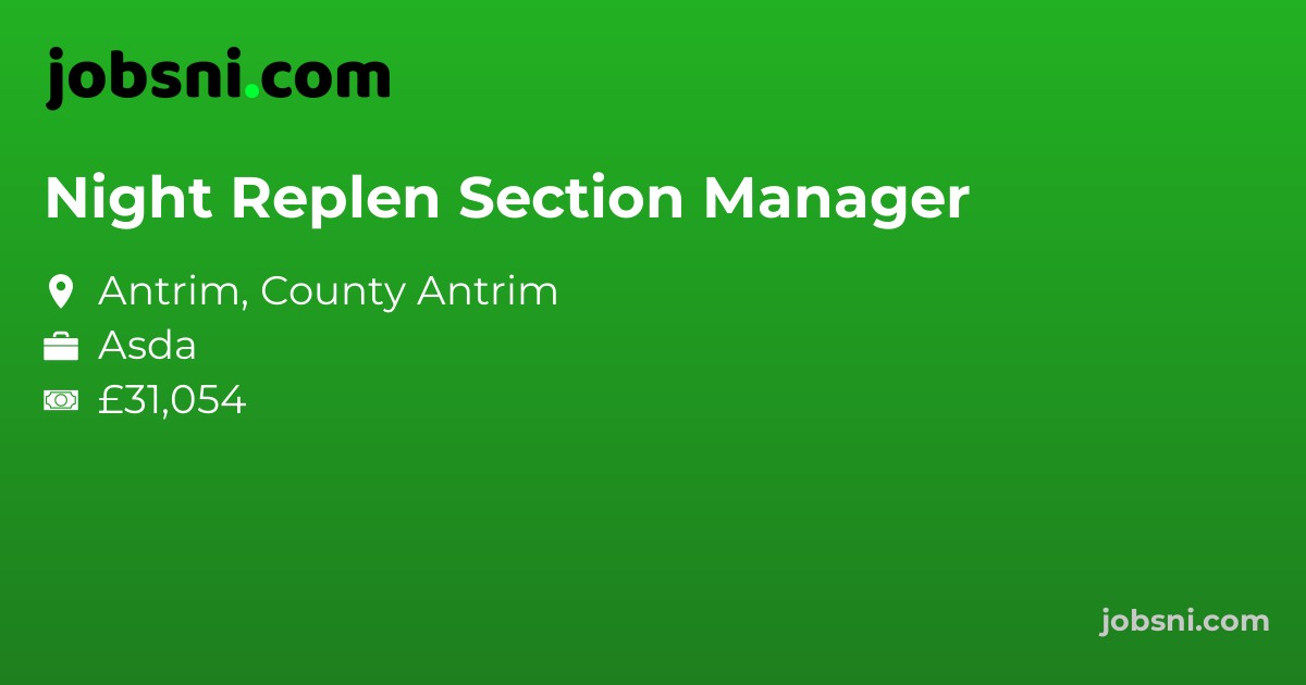 Night Replen Section Manager - Apply Now