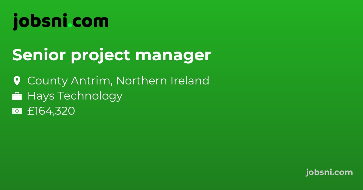Senior project manager - Apply Now