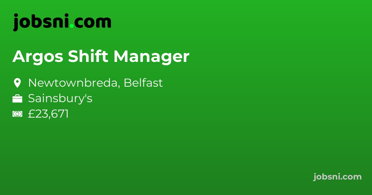 Argos Shift Manager - Apply Now