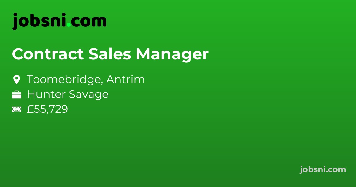 Contract Sales Manager - Apply Now