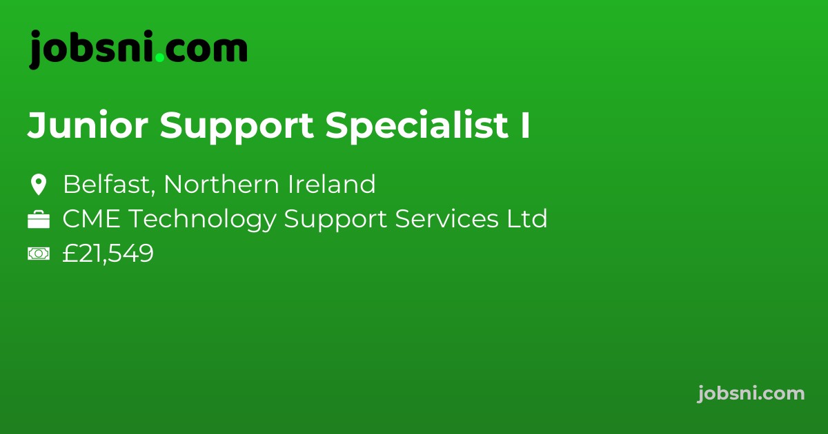 Junior Support Specialist I - Apply Now