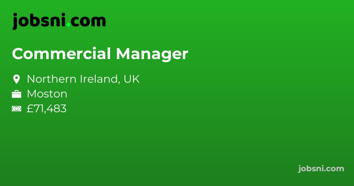 Commercial Manager - Apply Now