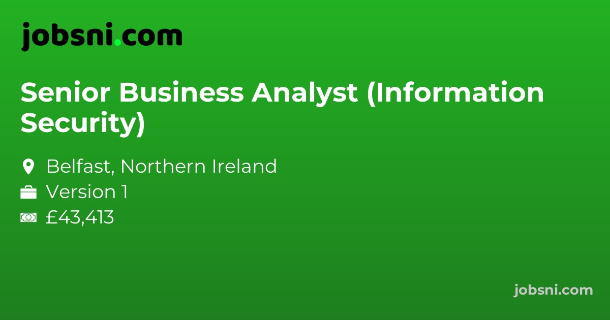 Senior Business Analyst (Information Security) - Apply Now