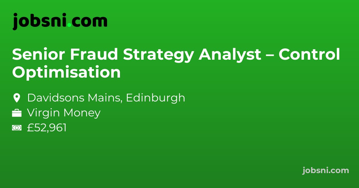Senior Fraud Strategy Analyst – Control Optimisation - Apply Now