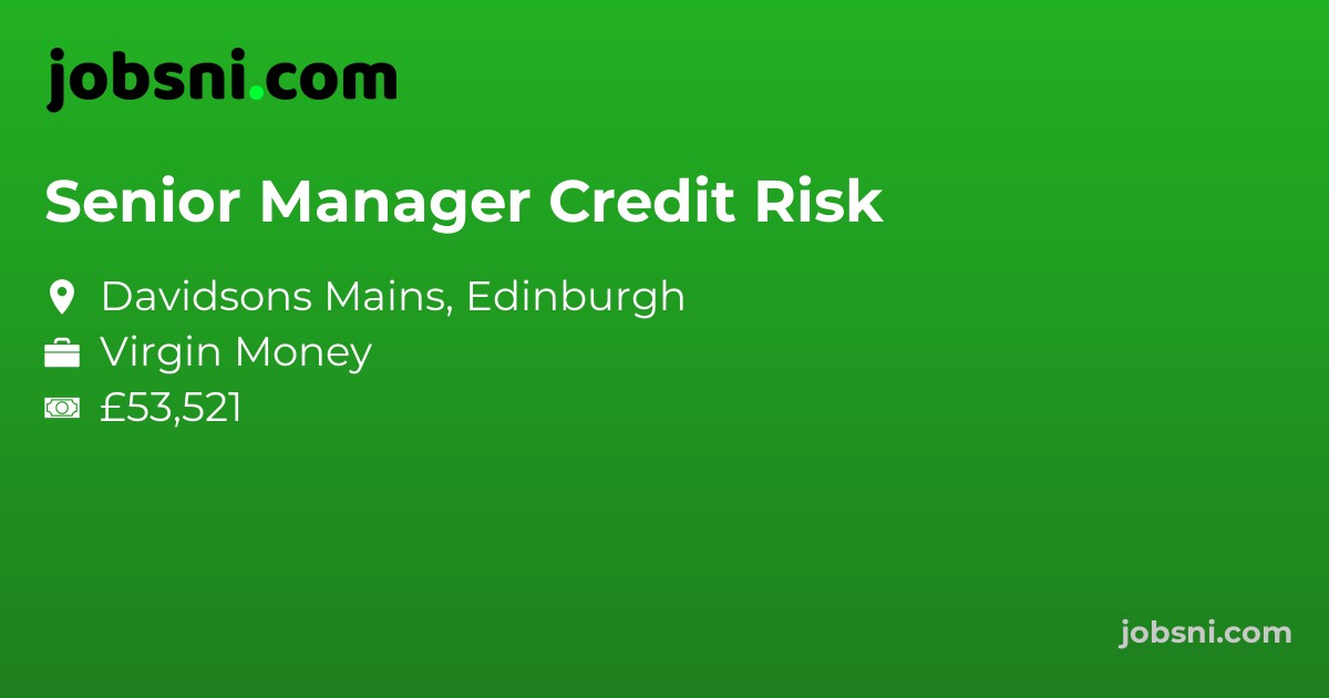 Senior Manager Credit Risk - Apply Now