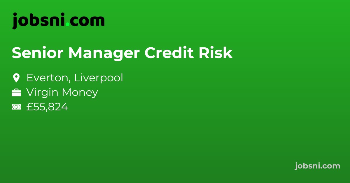Senior Manager Credit Risk - Apply Now