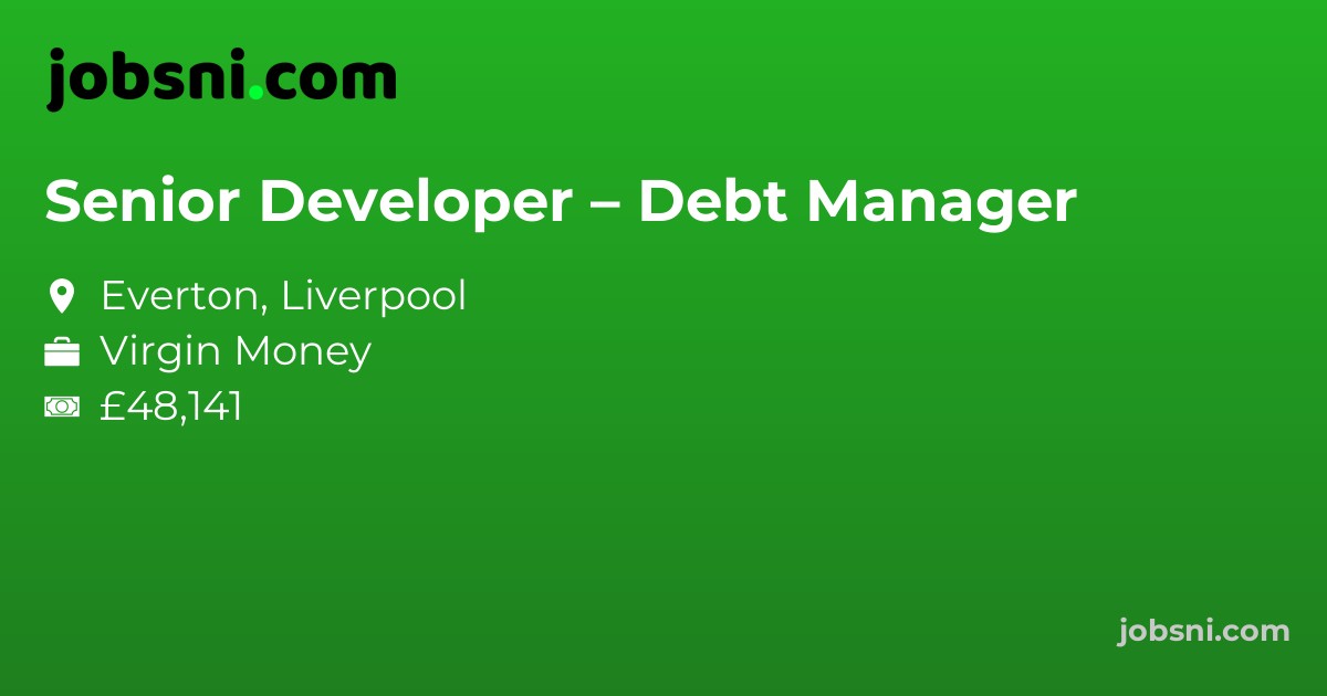 Senior Developer – Debt Manager - Apply Now