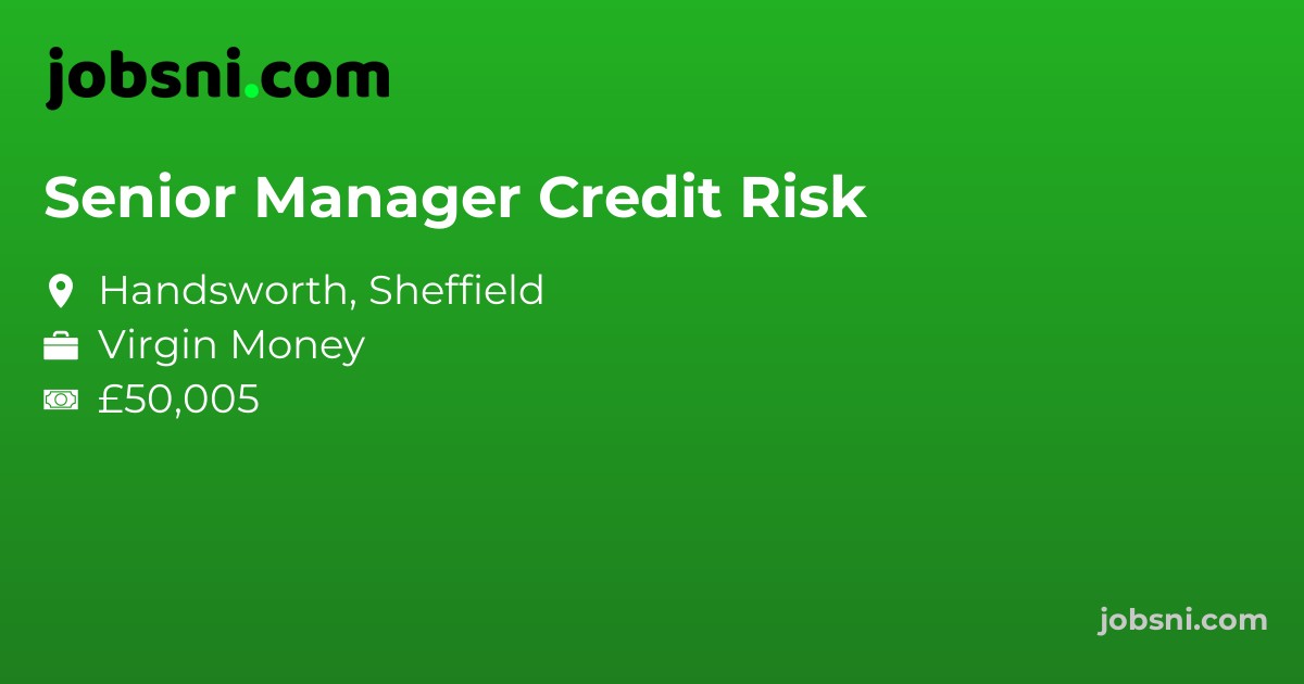 Senior Manager Credit Risk - Apply Now