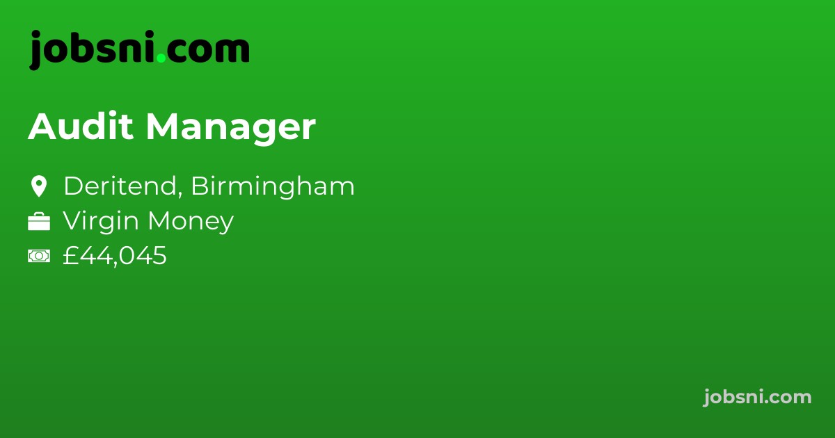 Audit Manager - Apply Now