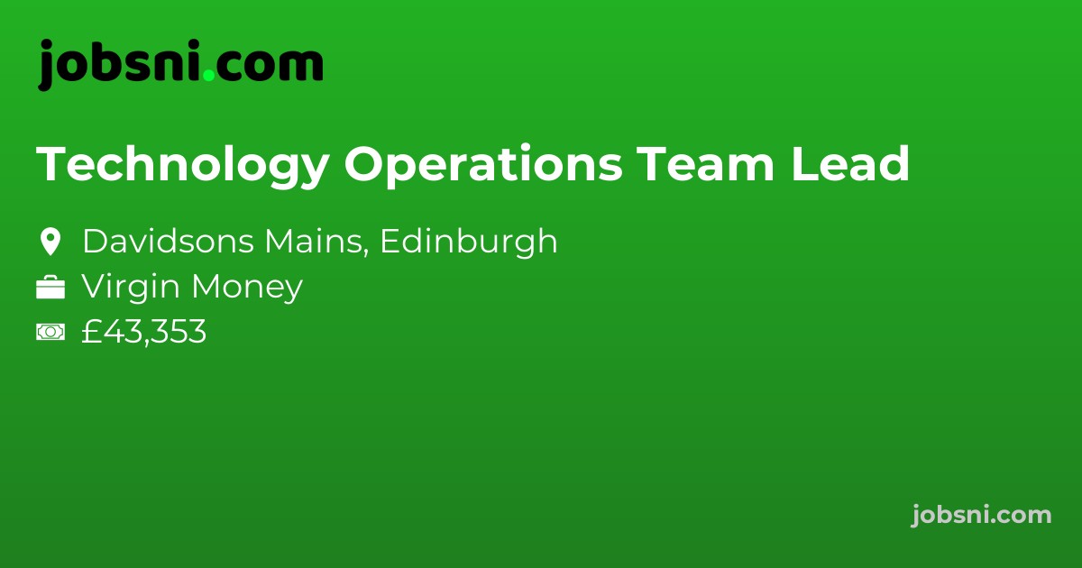 Technology Operations Team Lead - Apply Now