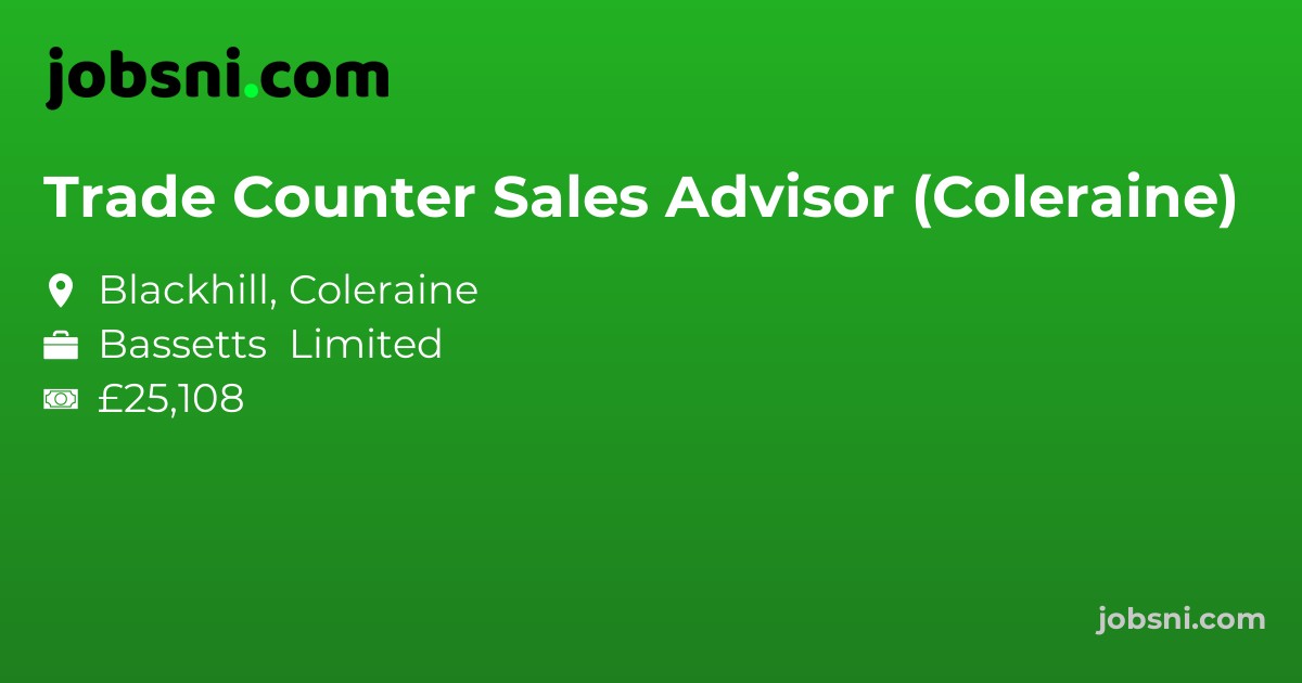 Trade Counter Sales Advisor (Coleraine)