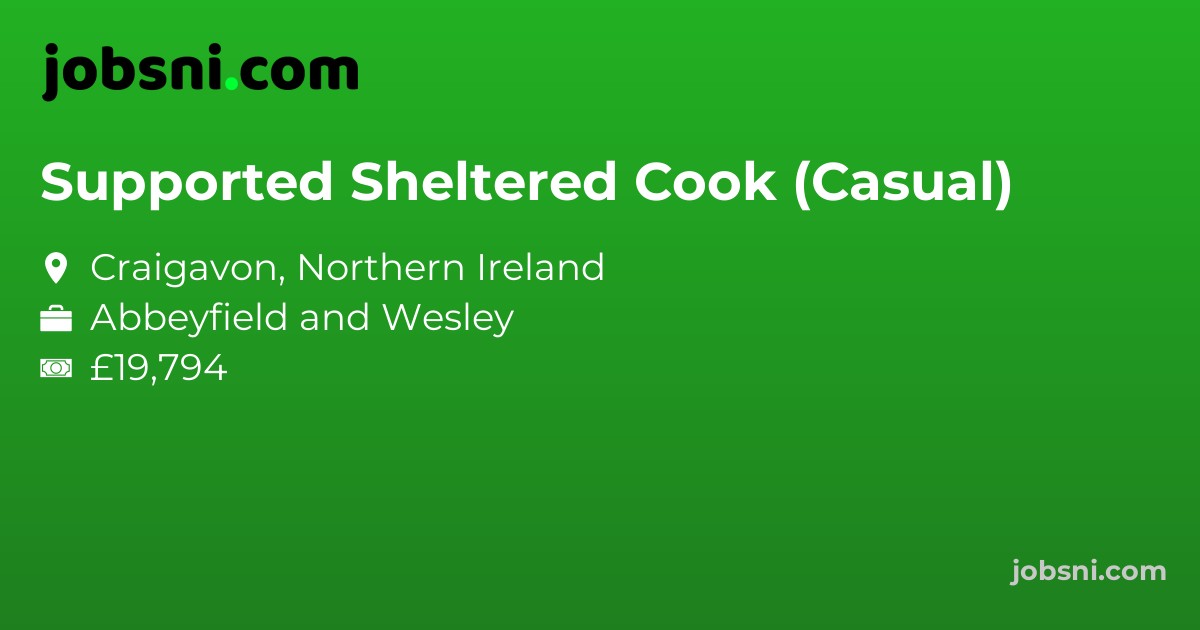 Supported Sheltered Cook (Casual)