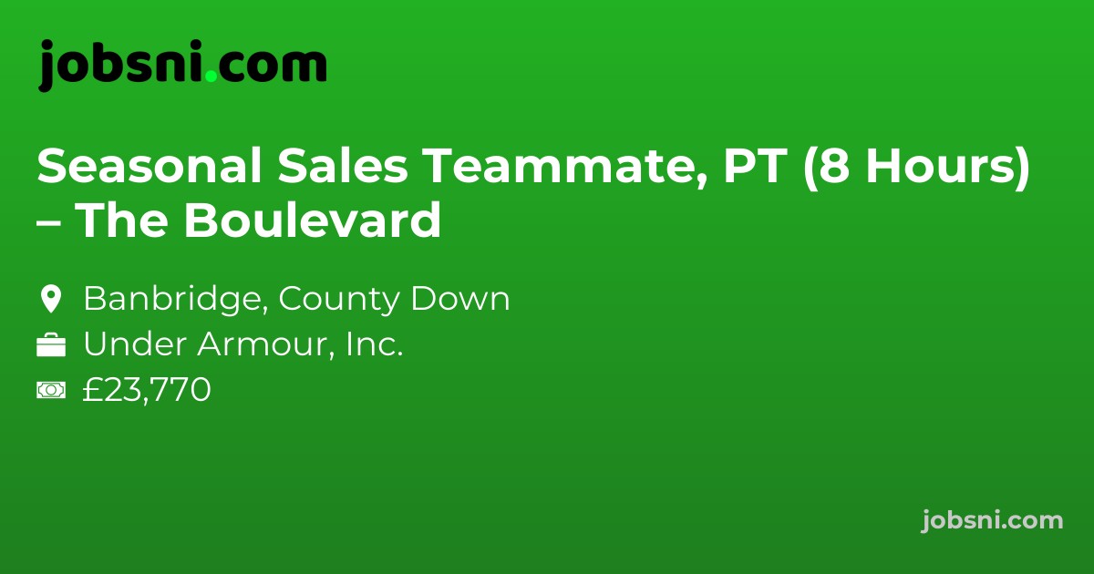 Seasonal Sales Teammate, PT (8 Hours) – The Boulevard