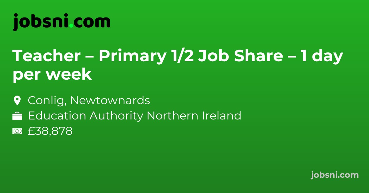 Teacher – Primary 1/2 Job Share – 1 day per week