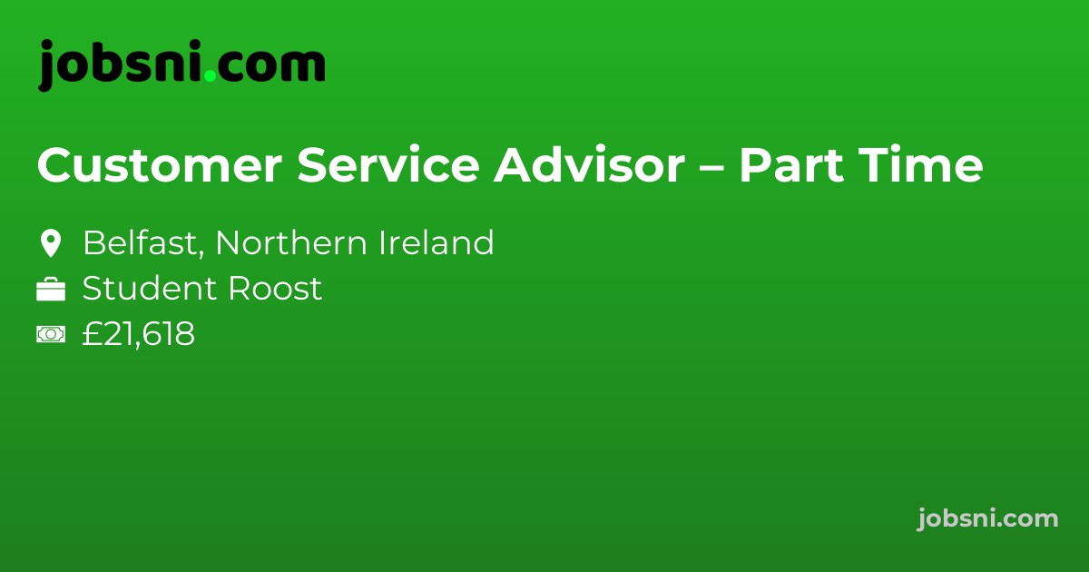 Customer Service Advisor – Part Time