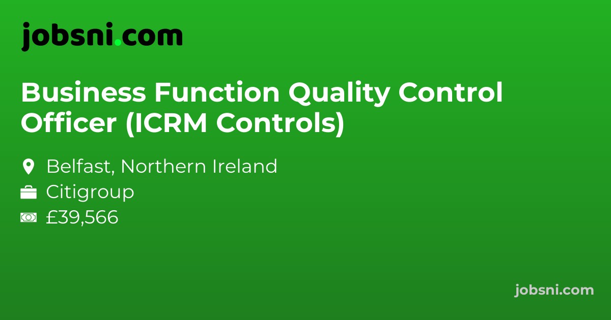 Business Function Quality Control Officer (ICRM Controls)