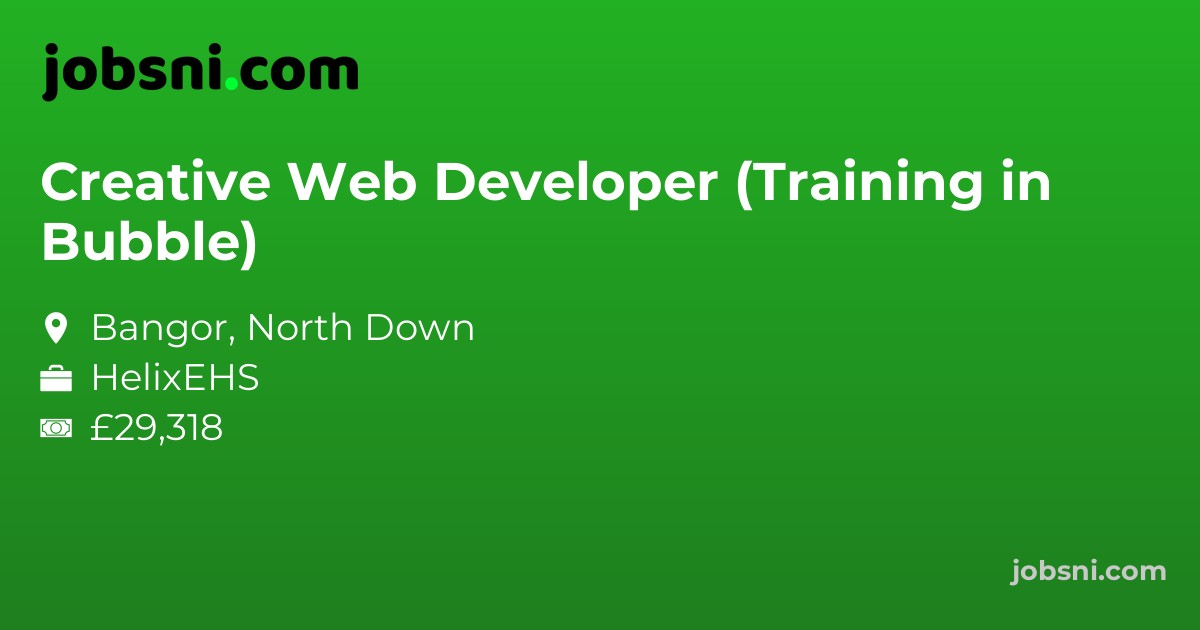 Creative Web Developer (Training in Bubble)