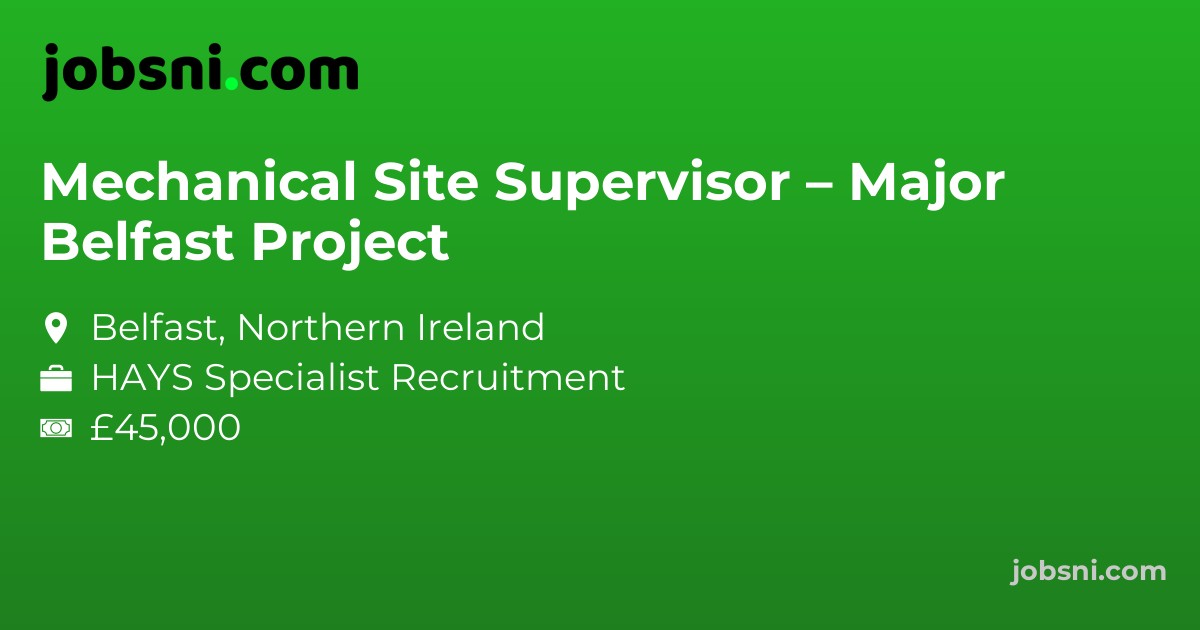Mechanical Site Supervisor – Major Belfast Project
