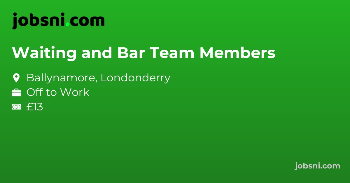 Waiting and Bar Team Members