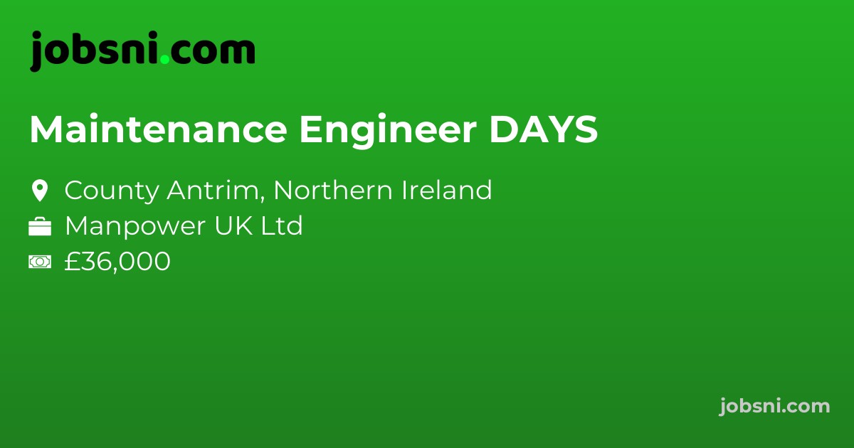 Maintenance Engineer DAYS