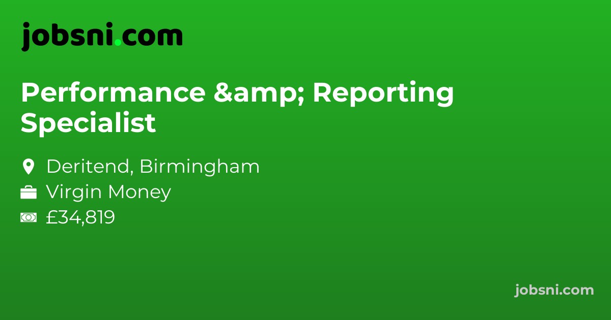 Performance & Reporting Specialist