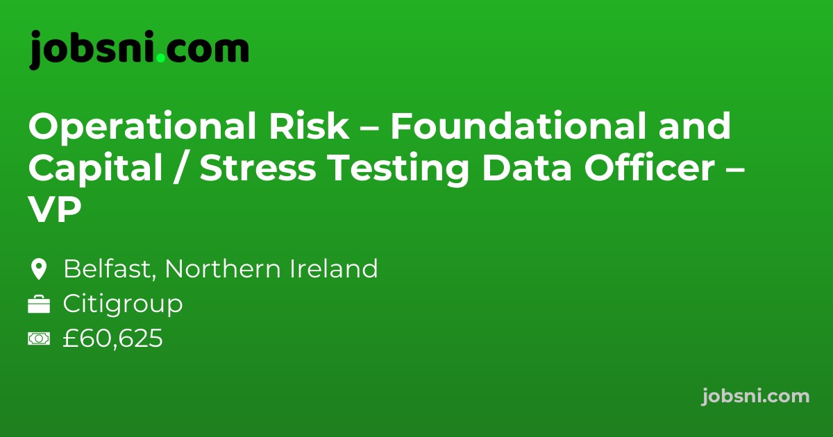 Operational Risk – Foundational and Capital / Stress Testing Data Officer – VP