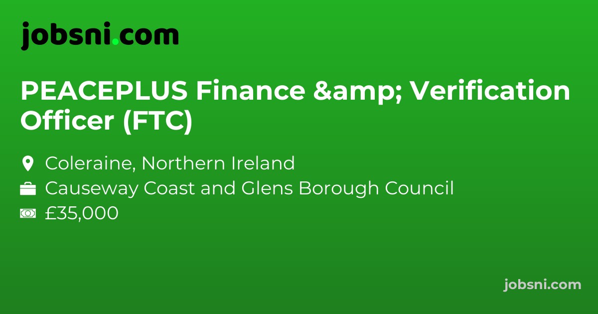 PEACEPLUS Finance & Verification Officer (FTC)