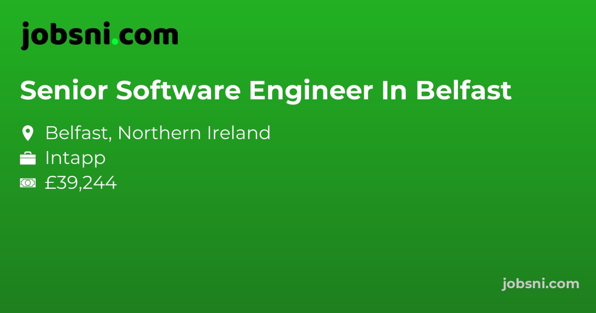 Senior Software Engineer In Belfast