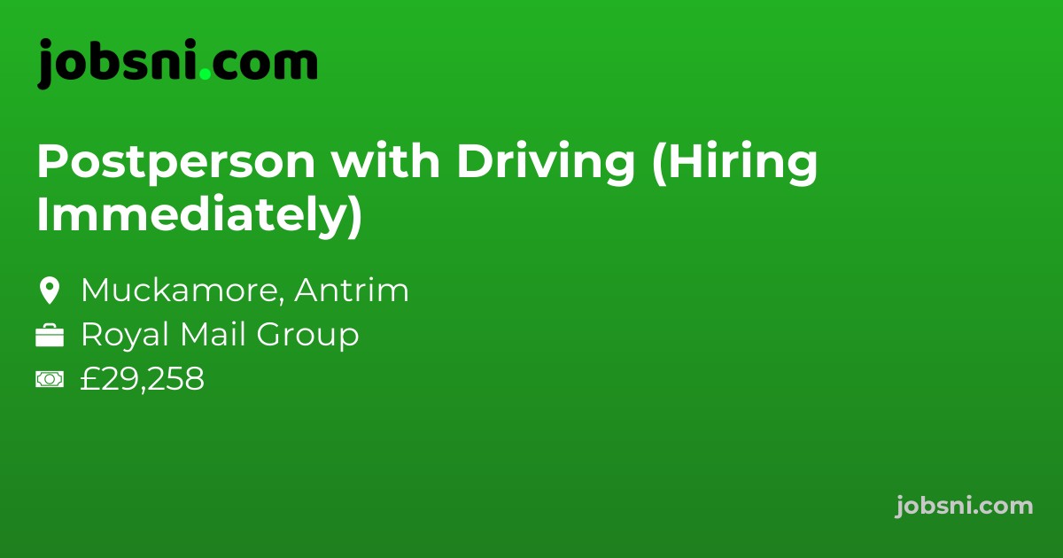 Postperson with Driving (Hiring Immediately)