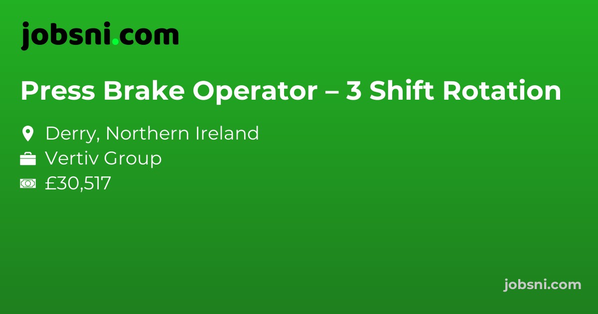 Press Brake Operator – 3 Shift Rotation