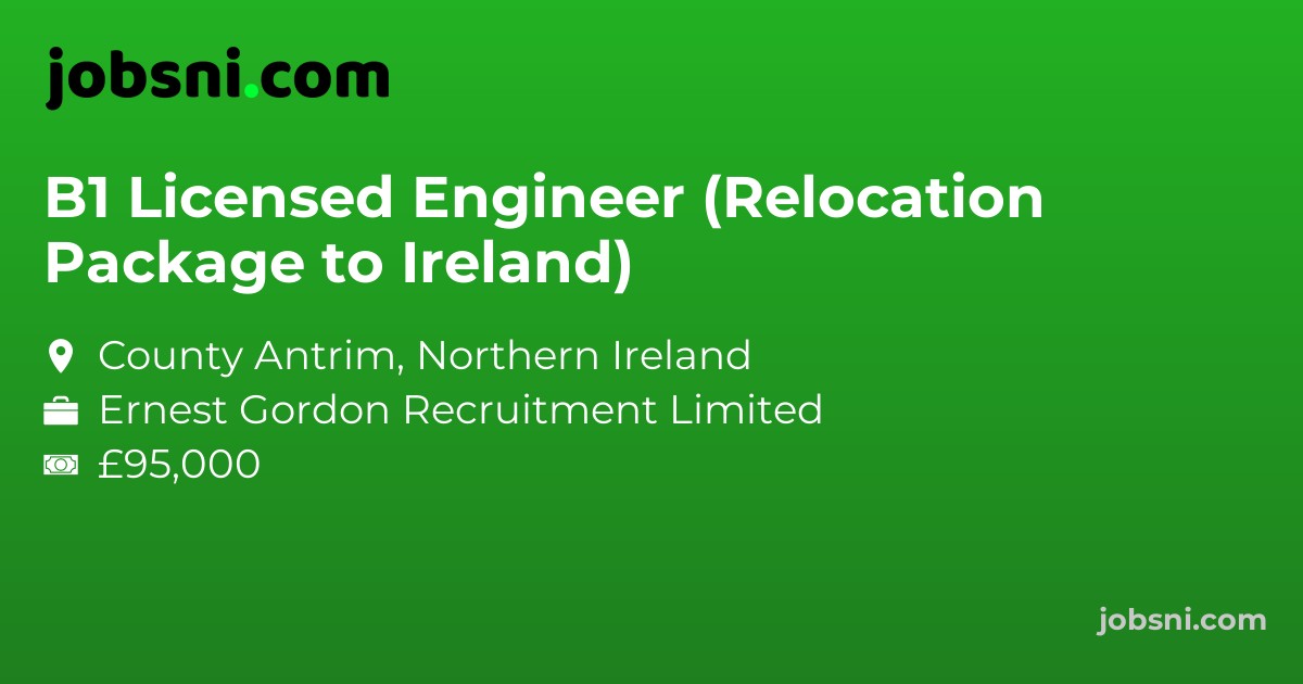 B1 Licensed Engineer (Relocation Package to Ireland)