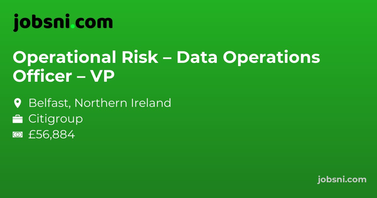 Operational Risk – Data Operations Officer – VP