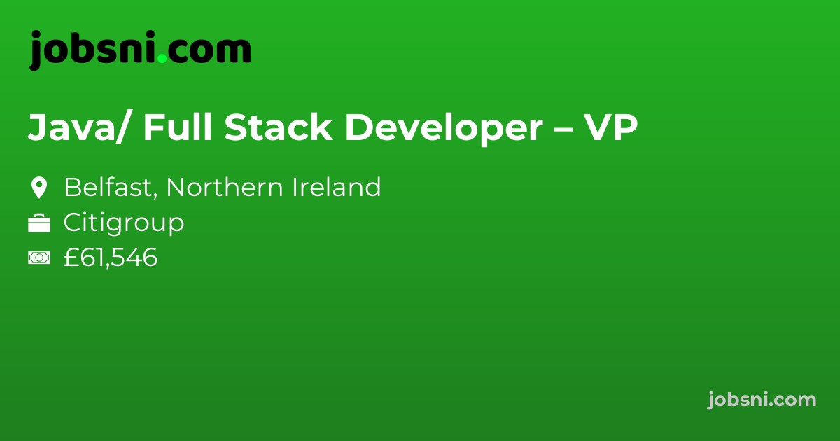 Java/ Full Stack Developer – VP