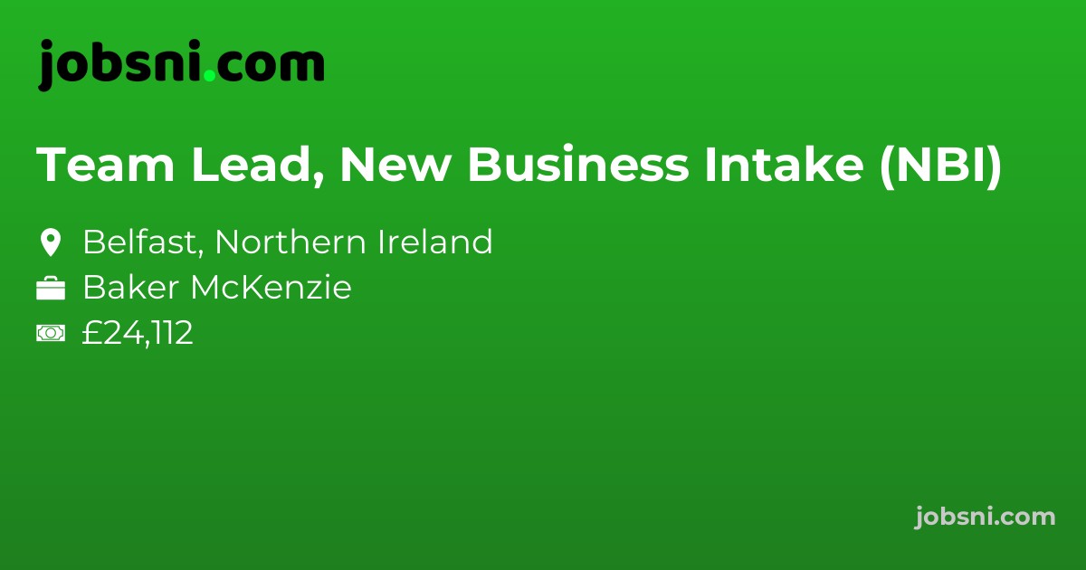 Team Lead, New Business Intake (NBI)