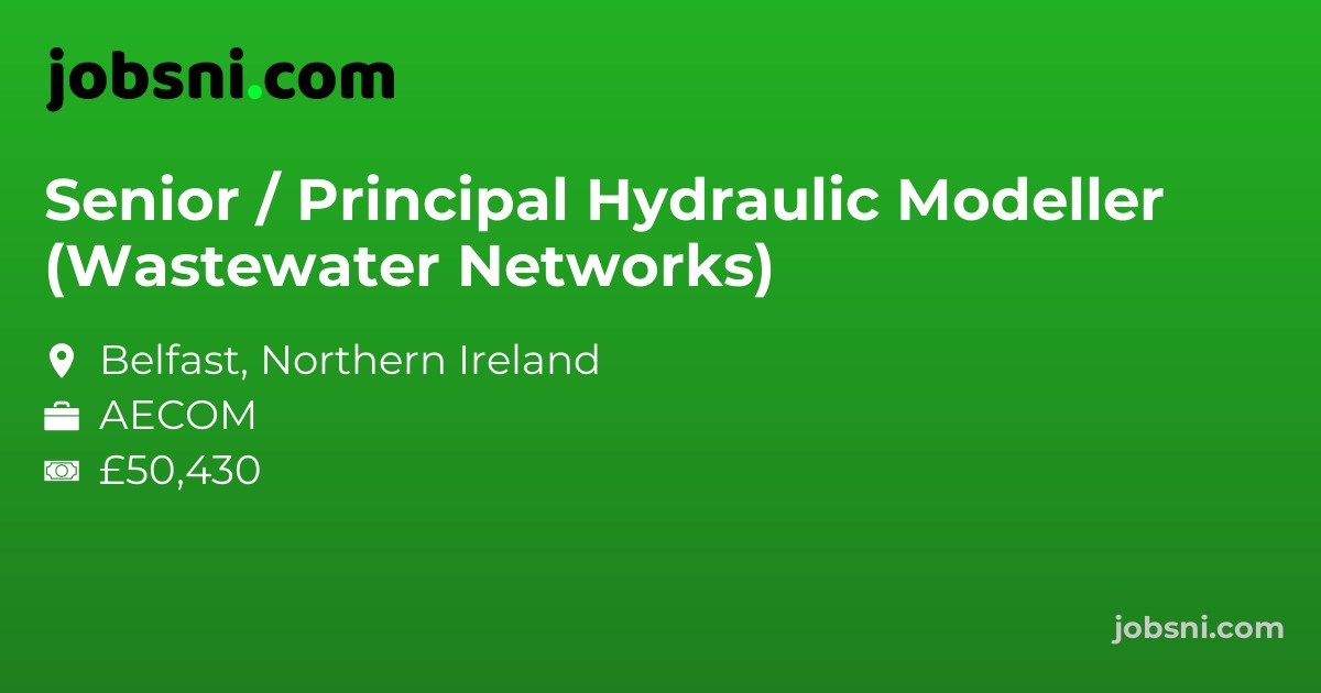 Senior / Principal Hydraulic Modeller (Wastewater Networks)