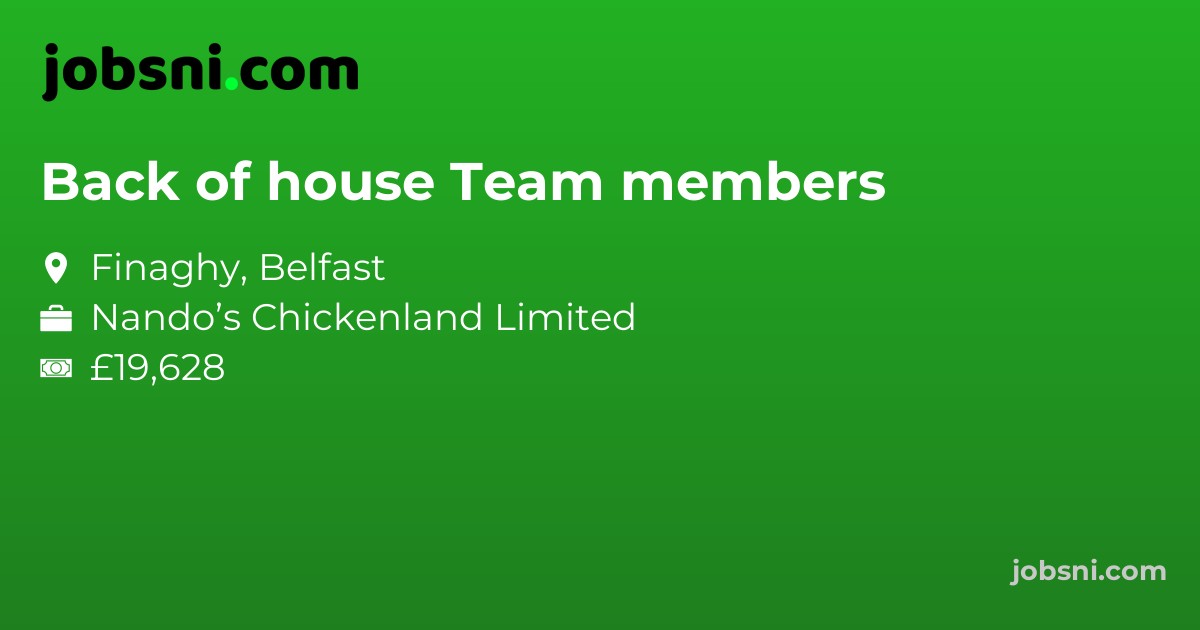 Back of house Team members