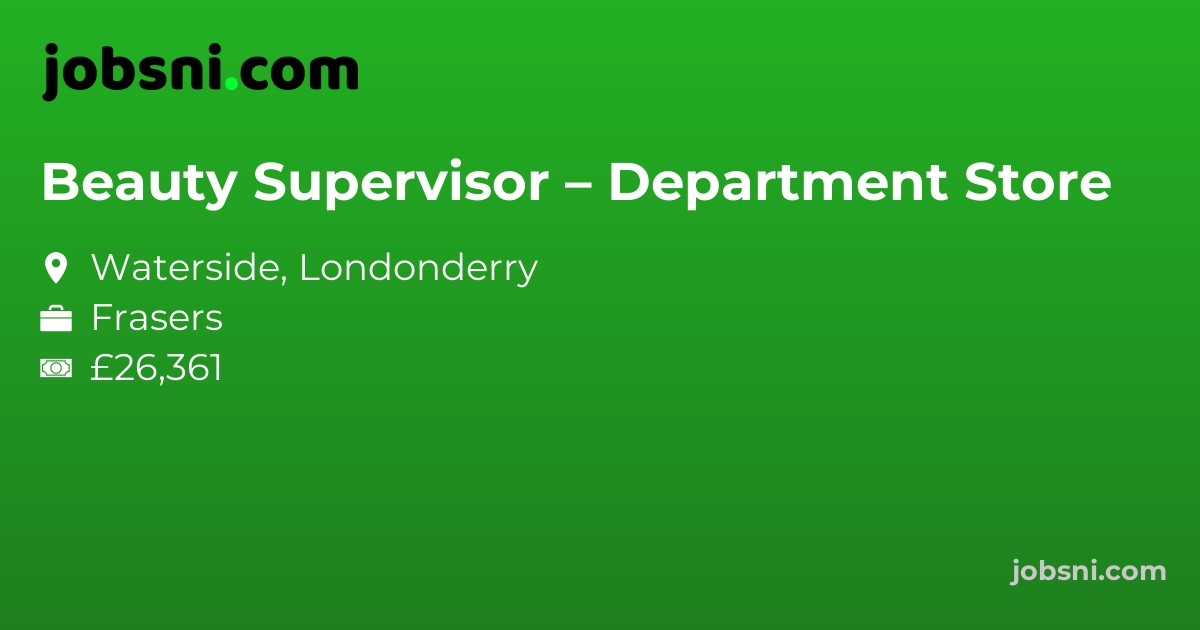 Beauty Supervisor – Department Store