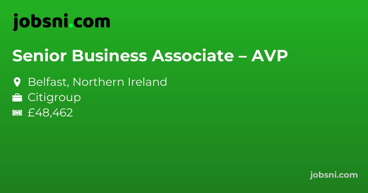 Senior Business Associate – AVP