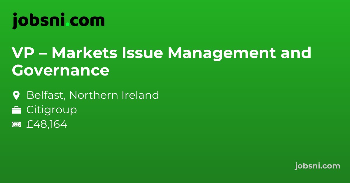 VP – Markets Issue Management and Governance