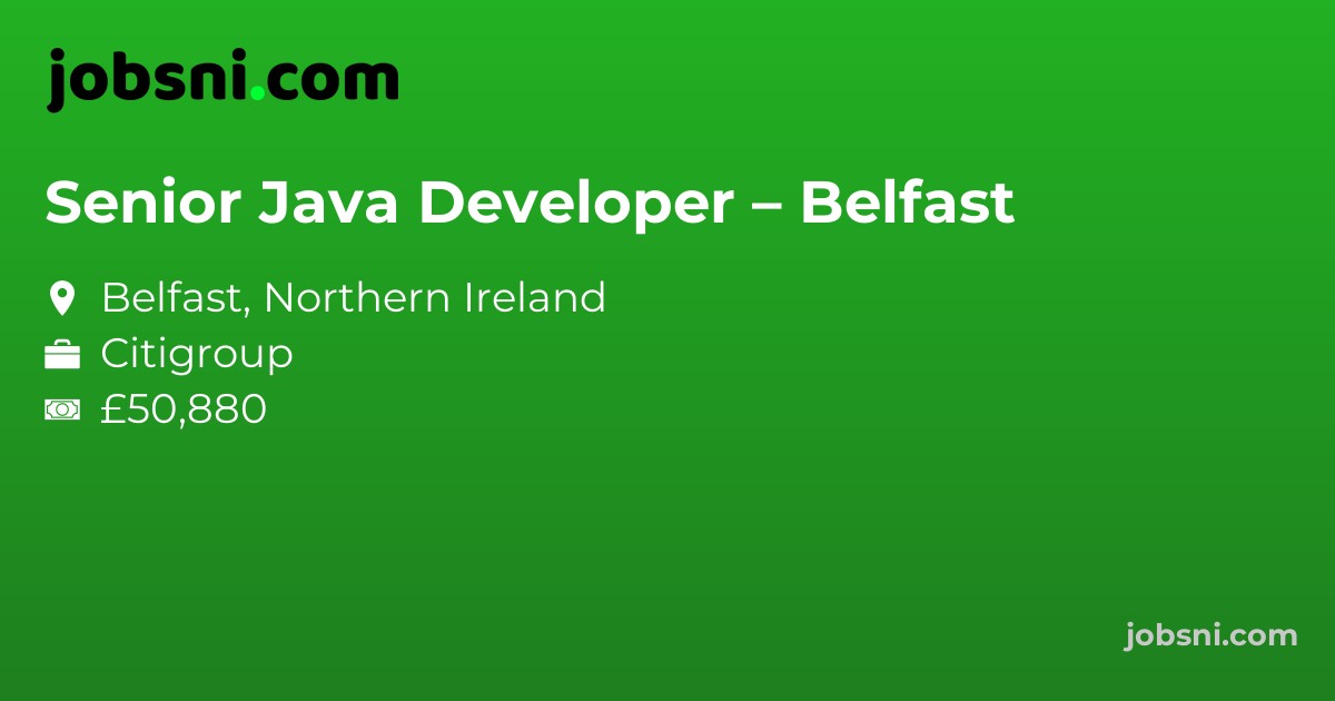 Senior Java Developer – Belfast
