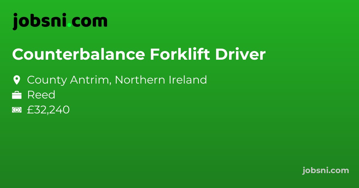 Counterbalance Forklift Driver