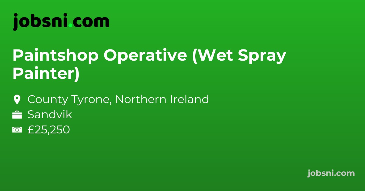 Paintshop Operative (Wet Spray Painter)