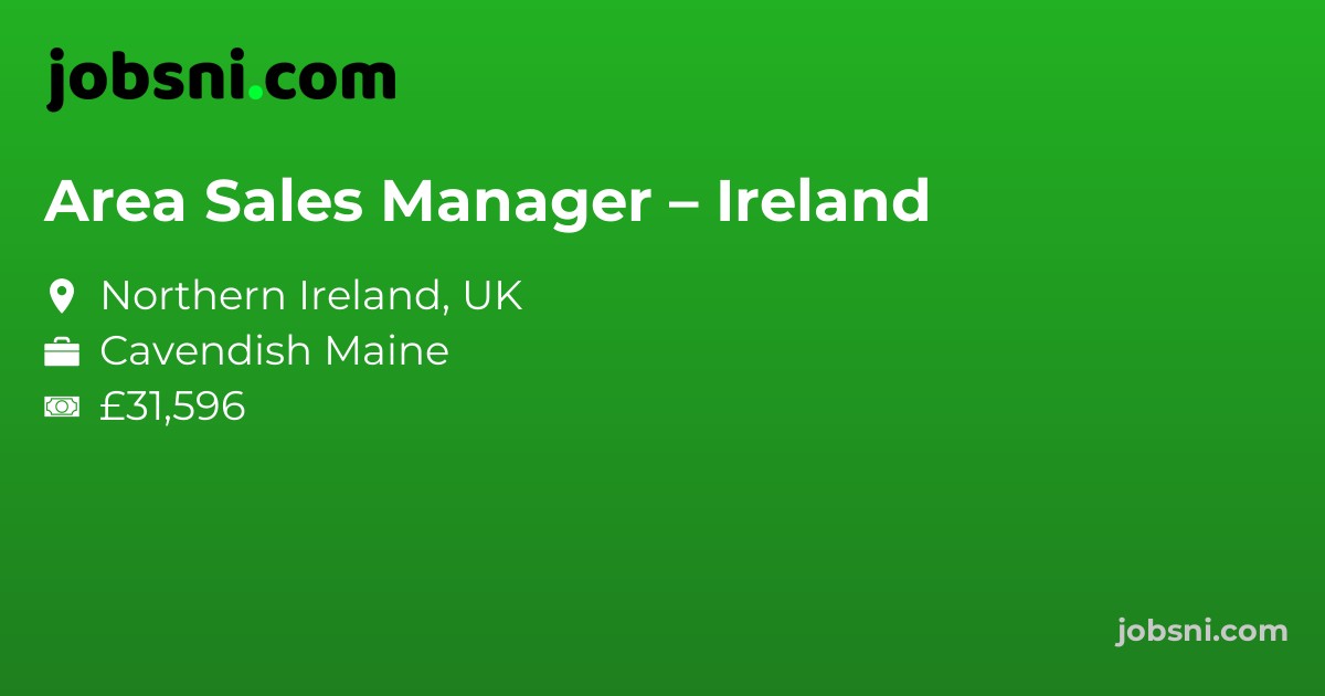 Area Sales Manager – Ireland