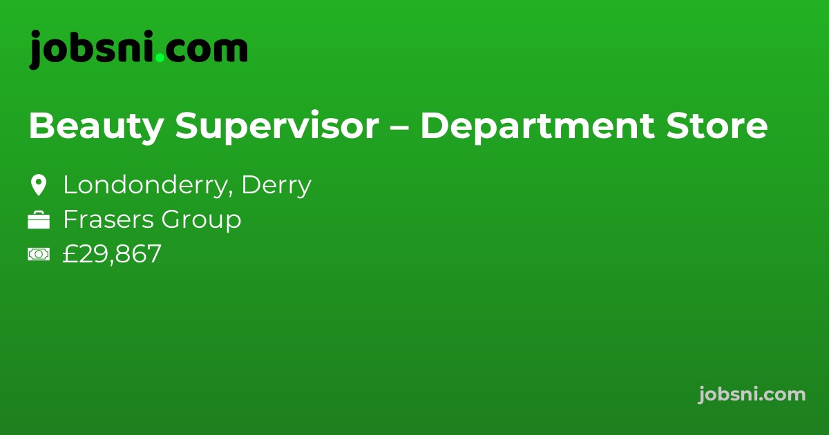Beauty Supervisor – Department Store