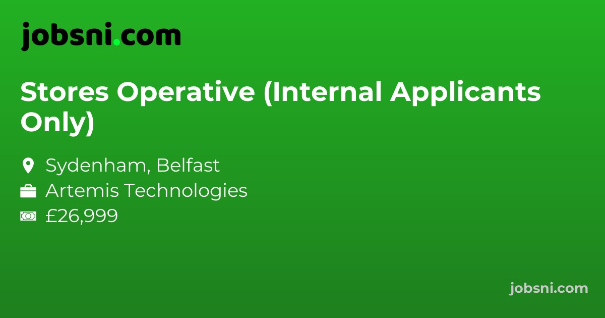 Stores Operative (Internal Applicants Only)
