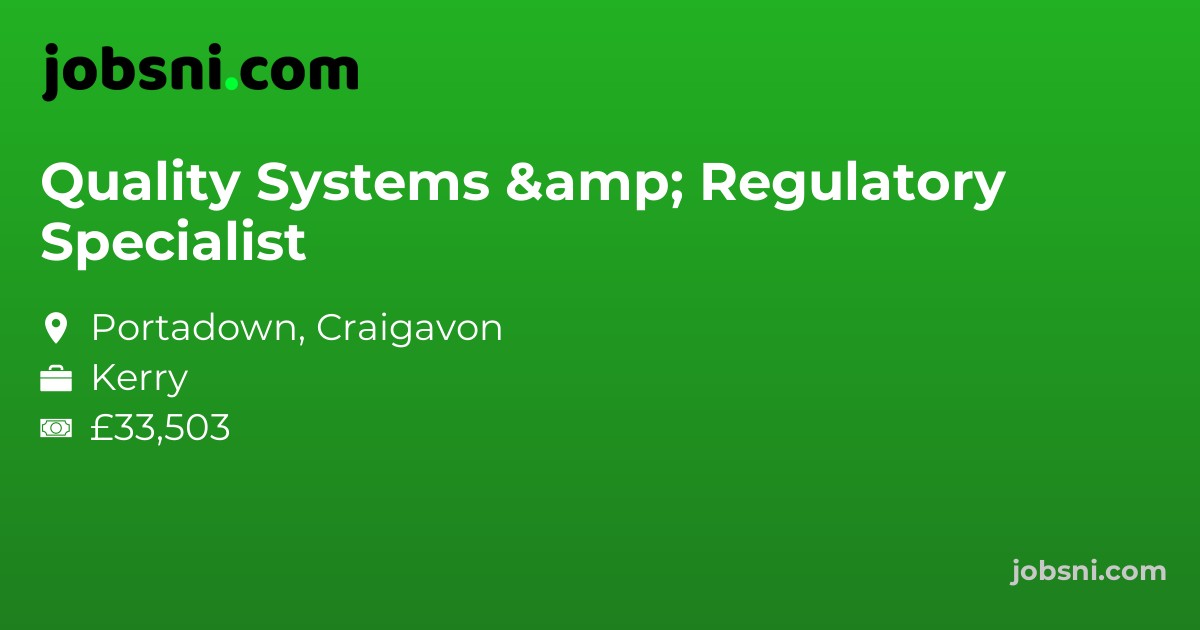 Quality Systems & Regulatory Specialist