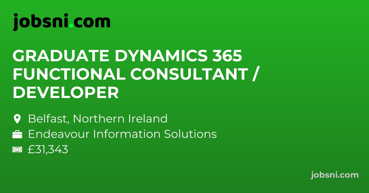 GRADUATE DYNAMICS 365 FUNCTIONAL CONSULTANT / DEVELOPER