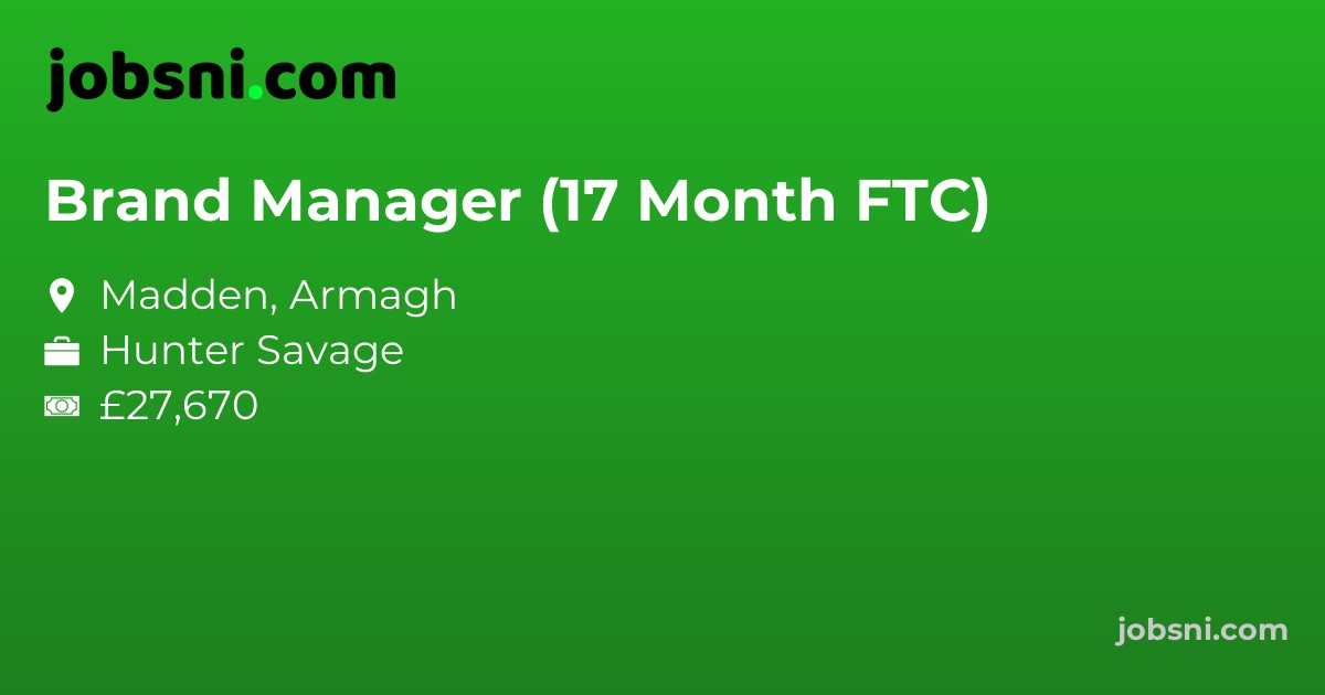 Brand Manager (17 Month FTC)
