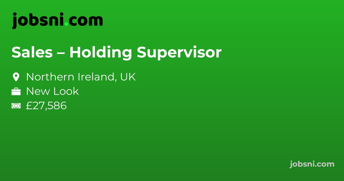 Sales – Holding Supervisor