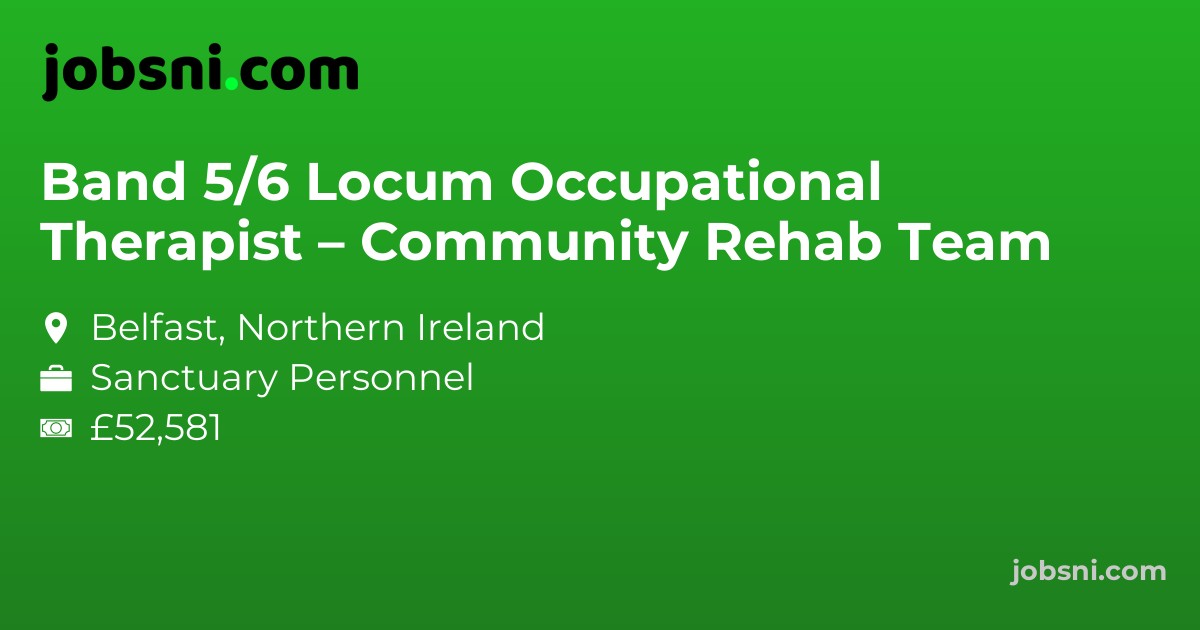 Band 5/6 Locum Occupational Therapist – Community Rehab Team